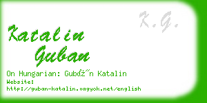 katalin guban business card